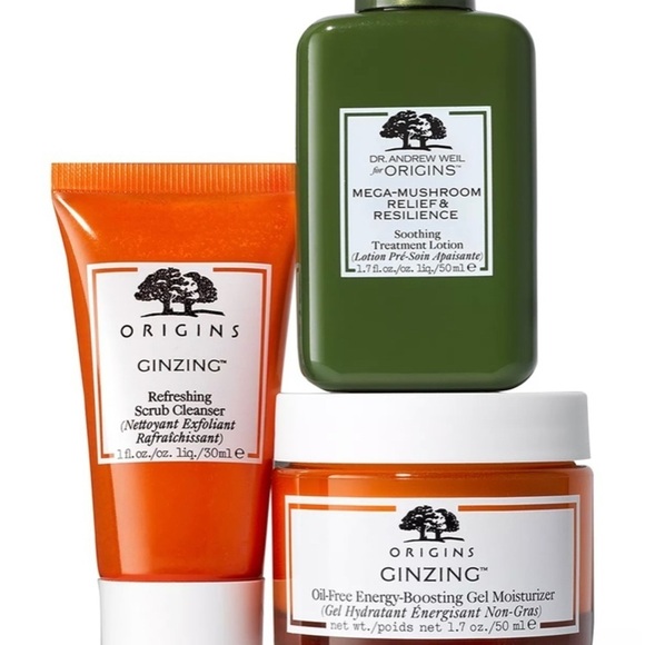 Origins Glow & Believe GinZeng & Mega-Mushroom Hydrating Glow Kit NEW - Picture 2 of 4